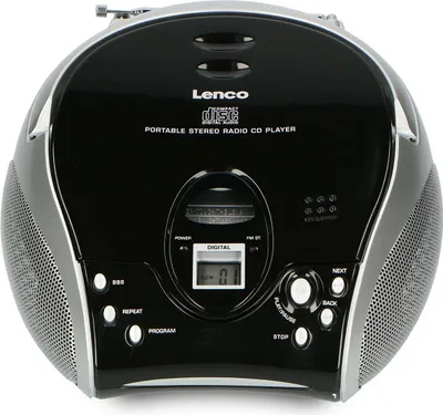 Image de Lenco SCD-24 Black/Silver - Radio FM portable avec lecteur CD - prise casque - argent/noir