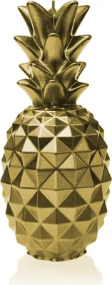 Produktbild von Designerkerze "Ananas" Kerze 21x10x10cm Dekokerze Geschenkidee gold