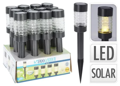 Obrázok produktu pre Solárna záhradná lampa v antracitovej farbe s nerezovým sklom