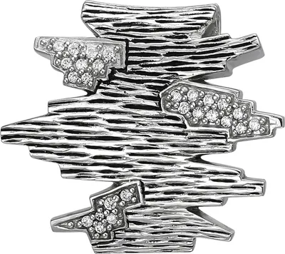 Produktbild von JOBO Anhänger 925 Sterling Silber geschwärzt 26 Zirkonia Silberanhänger