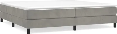 Produktbild von vidaXL Boxspringbettgestell Hellgrau 200x200 cm Samt