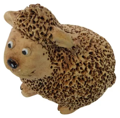 Produktbild von Osterlamm Dekofigur aus Steinzeug, Natur, Landhausstil, 9x7x7,5 cm, flauschig anmutende Oberfläche