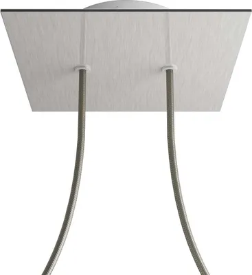 Image de Creative-Cables Rosace Rose-One carrée, 200 mm, avec 2 trous centraux et 4 trous latéraux