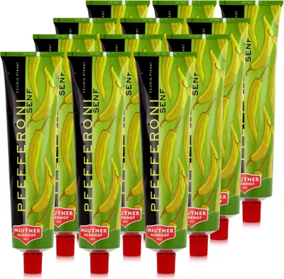 Produktbild von Mautner Pfefferoni Senf 200g - Feurig Pikant (12er Pack)