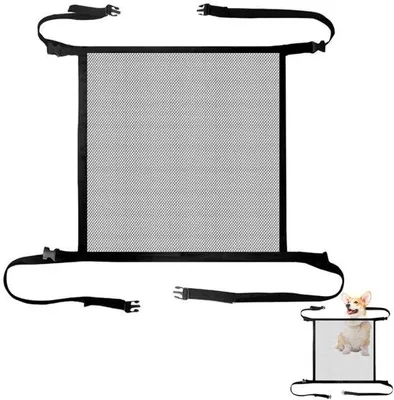 Produktbild von Hundesicherheitsnetz atmendes Gas - Autoscheidewand - Hochwertiger Nylon - Kopfstützbeschlag - Dauerhaft und Stoßfest - Hundeanhängervorrichtung