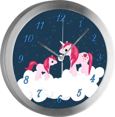 Produktbild von Funkuhr, Kinder Wanduhr, Kinderuhr, Kinderzimmer  Einhorn