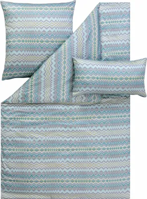 Produktbild von LOESCHEN Estella Atelier Mako-Satin NURIA Bettwäsche-Garnitur Farbe mint Größe 155x220 + 80x80 + 40x80 cm