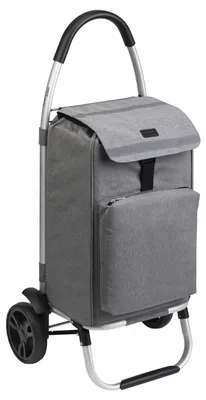 Produktbild von Meister Einkaufstrolley Grau, 54 + 5 L Klappbarer Einkaufsroller mit Kühlfach