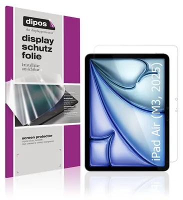 Produktbild von 2x Schutzfolie für Apple iPad Air 11 Zoll M3 7. Gen 2025 klar Displayschutzfolie Folie Display Schutz dipos