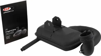 Produktbild von SIP ROAD 2.0 Rennsportauspuff aus schwarzem Stahl für breite Reifen E13 genehmigt
