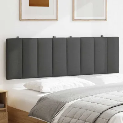 Image de vidaXL Coussin de tête de lit "Hanko" gris foncé 160 cm Tissu