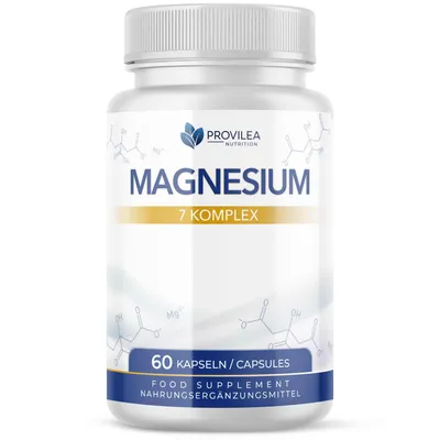 Produktbild von Provilea Magnesium 7 Komplex Kapseln | Für deine Balance | Einfache Anwendung | 60 Kapseln