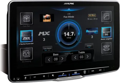 Produktbild von Alpine iLX-F905DU8S | Autoradio mit schwenkbarem 9-Zoll Touchscreen, DAB+, 1-DIN-Einbaugehäuse, Apple CarPlay Wireless und Android Auto Unterstützung für Fiat Ducato 8