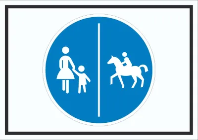 Produktbild von Schild Getrennter Geh- und Reitweg Symbol A1 (594x841mm)