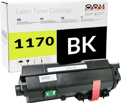 A product shot of a laser toner cartridge and its packaging.