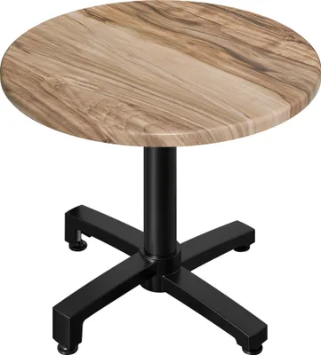 Produktbild von WBO | Bistro Außen Tisch | Ø:H 70 x 78,5 cm | Sheesham / Schwarz | Rund | Zusatzgewicht | Bistro Tisch Gastro Tisch