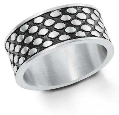 Produktbild von s.Oliver 2022631 Herren Ring Edelstahl Silber Schwarz 62 (19.7)
