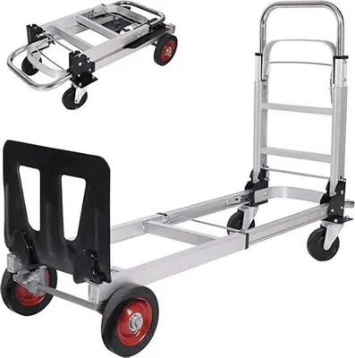 Image de Chariot à main en aluminium, pliable, 100 kg, usage intensif, roues pneumatiques