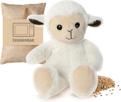 Produktbild von Habibi Plush Premium MIDI Deluxe Schaf Wärmetier herausnehmbares Körnerkissen