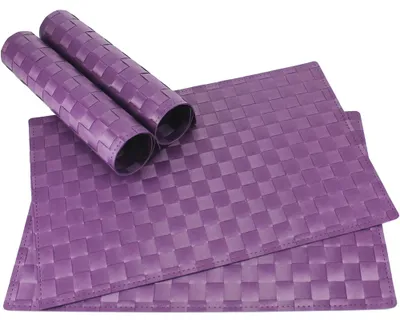 Produktbild von Tischset MODERN violett lila 4er Tischunterlage als Tischdeko