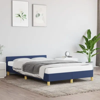 Produktbild von Maison Exclusive - Bettgestell mit Kopfteil ohne Matratze Blau 120x200 cm Stoff