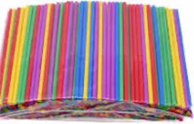 Produktbild von Nipter farbige Strohhalme Plastik, wiederverwendbare Trinkhalme , 22 cm , 500 Stück