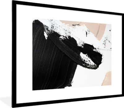 Produktbild von MuchoWow® Gerahmtes Poster Farbe - Design - Abstrakt 80x60 cm - Poster mit Schwarzem Bilderrahmen Wandposter Rahmen Foto Bilder - Schlafzimmer-Dekorationen - Fotoposter