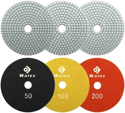 Obrázek produktu pro Diamantový brusný kotouč o průměru 125 mm, zrnitost 50-100-200, pro mokré i suché broušení