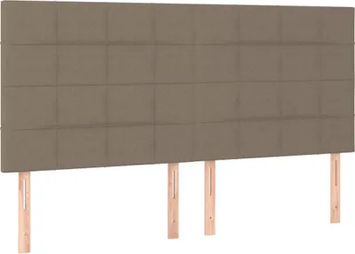 Produktbild von vidaXL Kopfteil Taupe 200 x 5 x 118/128 cm Stoff