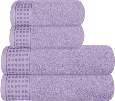 Obrázek produktu pro Uniqoos® sada ručníků, 4 kusy – 2x 70 x 140 cm osušky a 2x 50 x 90 cm ručníky, 100% bavlna, vysoká savost