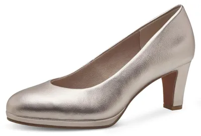 Produktbild von MARCO TOZZI Damen Pumps mit Blockabsatz Vegan, Beige (Platinum), 36 EU