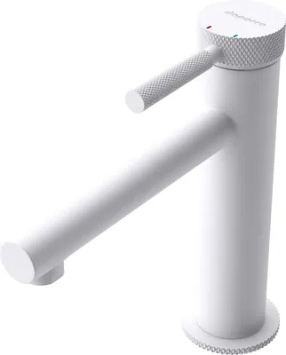 Immagine prodotto di doporro Rubinetto Monocomando per Lavabo Bagno a Cascata, Miscelatore Regolabile con Acqua Calda e Fredda in Ottone Bianco Opaco H 18 cm WAO-7601