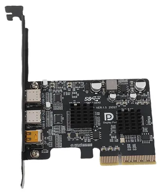 Image de Carte d'extension Type-C USB 3.0 PCIe 10G, compatible DisplayPort 4K 60 Hz, PCIe x4, x8, x16, pour PC de bureau