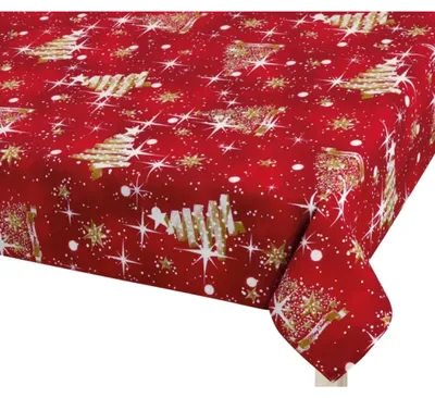 Zdjęcie produktu dla Obrus BOŻE NARODZENIE - 100x100 cm - czerwony, złoty
