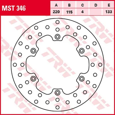 Produktbild von TRW Bremsscheibe Allround starr MST346 YZ125
