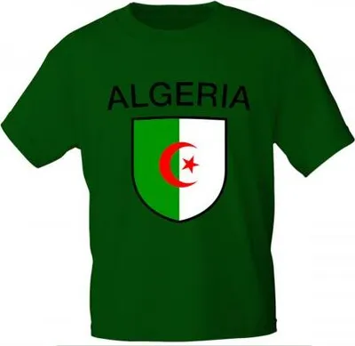 Produktbild von Kinder T-Shirt mit Print - Algeria Algerien - 76009 grün Gr. 86-164 Größe - 134/146