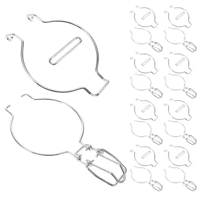 Image de Omgoods - Lot de 12 pinces en acier inoxydable pour bocaux de conservation
