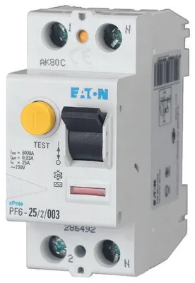 Image de 6kA Interrupteur de protection différentielle PF6-25/2/003