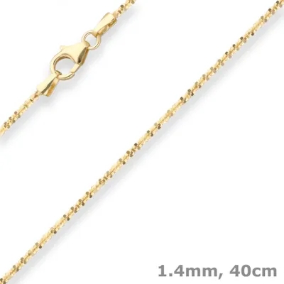 1-4mm-Criss-cross-Kette-aus-333-Gelbgold-40cm