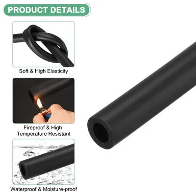 Produktbild von Rohrisolierschaumrohr, 18mm ID 30mm OD 1m L?nge, weicher flexibler Schaumstoffschlauch Rohrisolierung fš¹r Griffunterstš¹tzung/Gitarrenst?nder/Dachgep?cktr?ger [Schwarz]