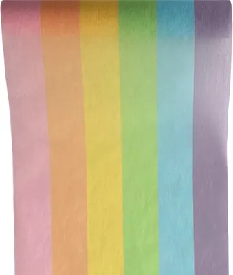 Produktbild von Tischläufer aus Vlies Regenbogen Rainbow 30 cm x 5 m - Pastell