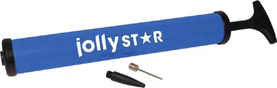 Productafbeelding van JollyStar handpomp, 30 cm, met metalen naald – ideaal voor ballen en speelgoed, blauw