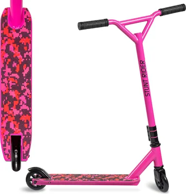 Produktbild von LifeGoods StuntRider - Stunt Scooter - Tretroller ab 8 Jahre - 100mm Räder - Jungen/Mädchen - Rosa