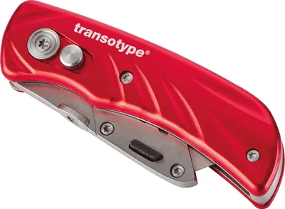 Produktbild von transotype Cutter PRO Aluminium-Gehäuse rot mit Klappfunktion