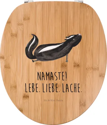 Produktbild von Mr. & Mrs. Panda WC Sitz Stinktier Yoga - Transparent - Geschenk, klo deckel, Toilettendeckel, WC-Sitz, Brille, Skunk, Stinki, Liebe, Klobrille, Raubtier