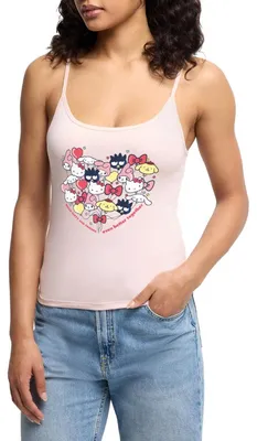 Produktbild von Spreadshirt Hello Kitty And Friends Ballons Frauen Premium Organic Top mit Spaghettiträgern, XL, Puderrosa