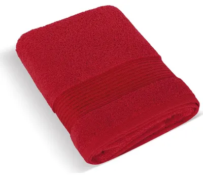 Produktbild von Frottierhandtuch 70x140cm Streifen 450g rot