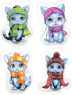 Produktbild von COM-FOUR® 4x Taschenwärmer wiederverwendbar - Handwärmer mit Katzen Motiv - Wärmepad für kalte Tage und für unterwegs - Wärmeknickkissen