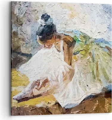 Produktbild von Bild auf Leinwand - Leinwandbild - Einteilig - Ballerina Mädchen Öl - 70x70cm - Wand Bild - Wanddeko - Wandbilder - Leinwanddruck - Bilder - Wanddekoration - Leinwand bilder - Wandbild - AC70x70-4756