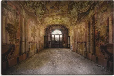 Produktbild von ARTland Leinwandbild Lost Place - Villa - verlassene Orte Größe: 90x60 cm